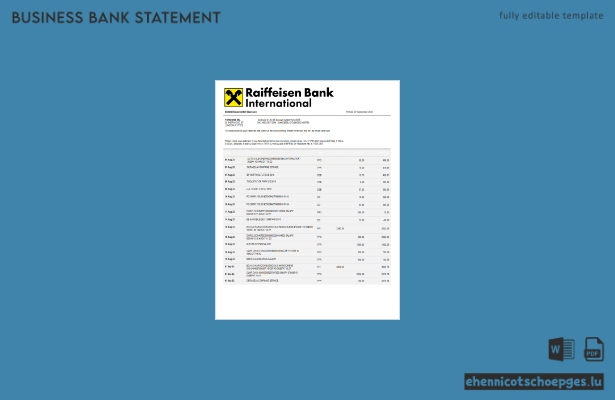 Raiffeisen Bank International – Unternehmenserklärung (Word- und PDF-Beispiel)